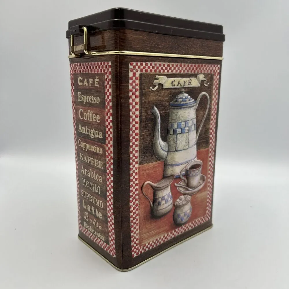 Nostalgic-Art - Vintage Style Coffee Café Tin Canister Locking Lid Kitchen - EUC